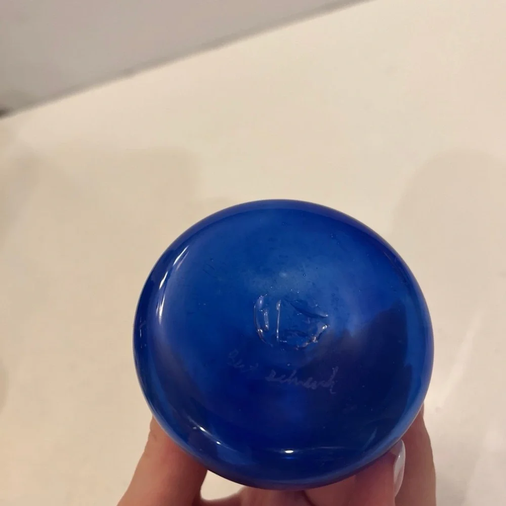 Cobalt blue glass bud vase